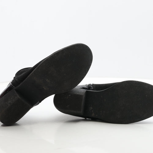 Atmosphere Womens Black Animal Print Suede Chelsea Boot UK 4 37