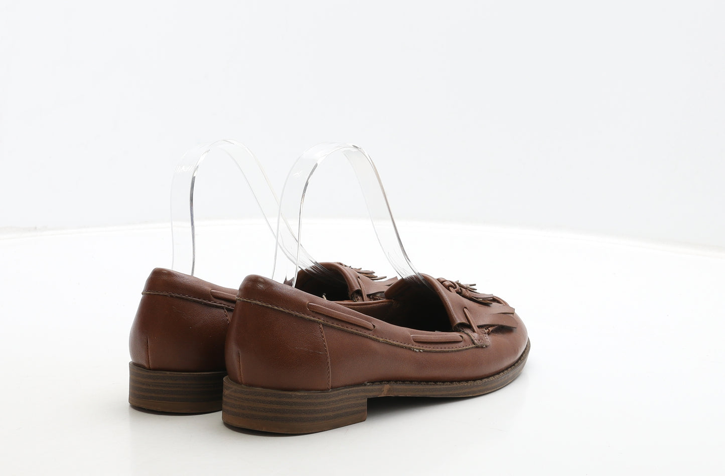 Marks and Spencer Womens Brown Leather Loafer Casual UK 3