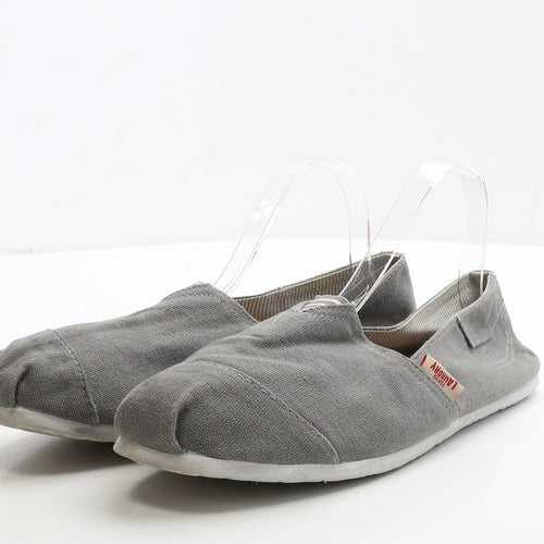Tokyo Laundry Mens Grey Fabric Slip On Casual UK 12