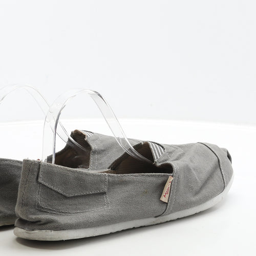 Tokyo Laundry Mens Grey Fabric Slip On Casual UK 12