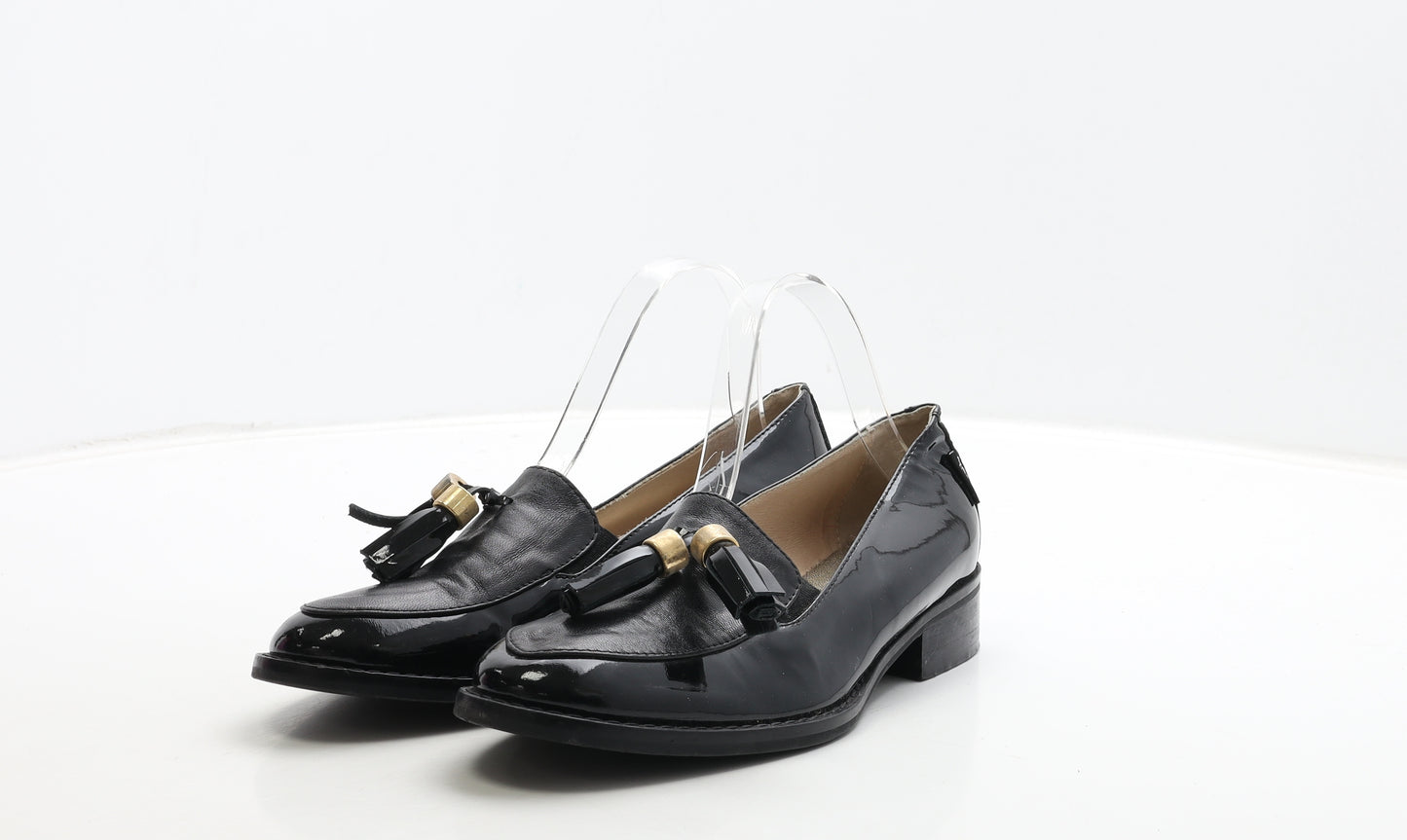 Marco Moreo Womens Black Leather Loafer Casual UK 5.5 38.5