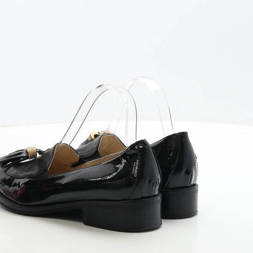 Marco Moreo Womens Black Leather Loafer Casual UK 5.5 38.5