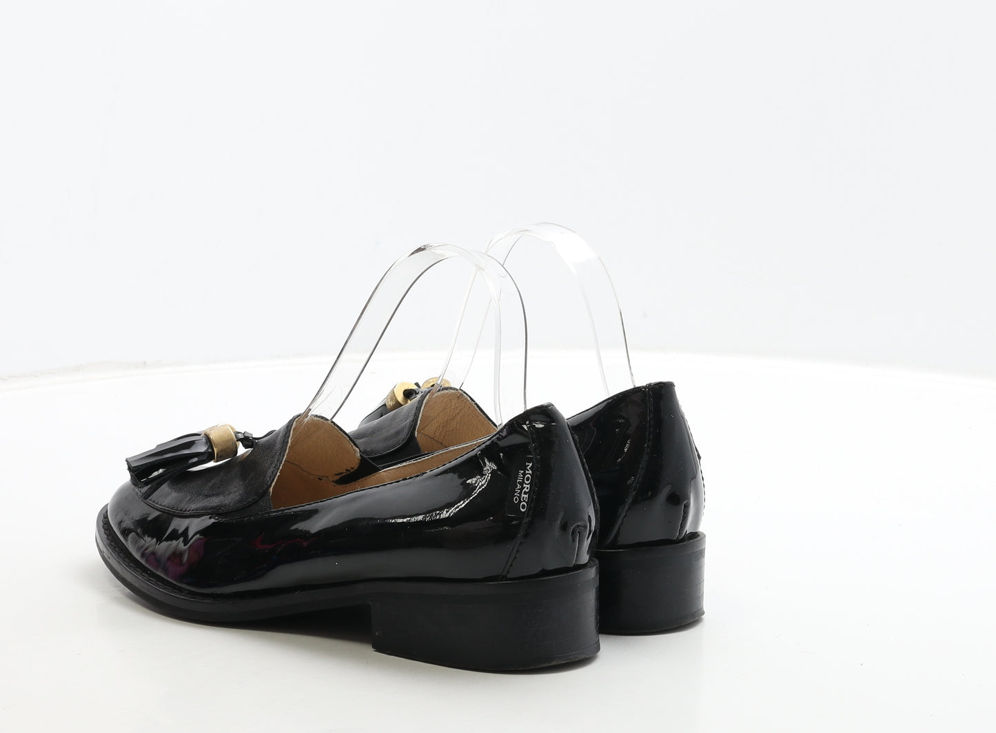 Marco Moreo Womens Black Leather Loafer Casual UK 5.5 38.5