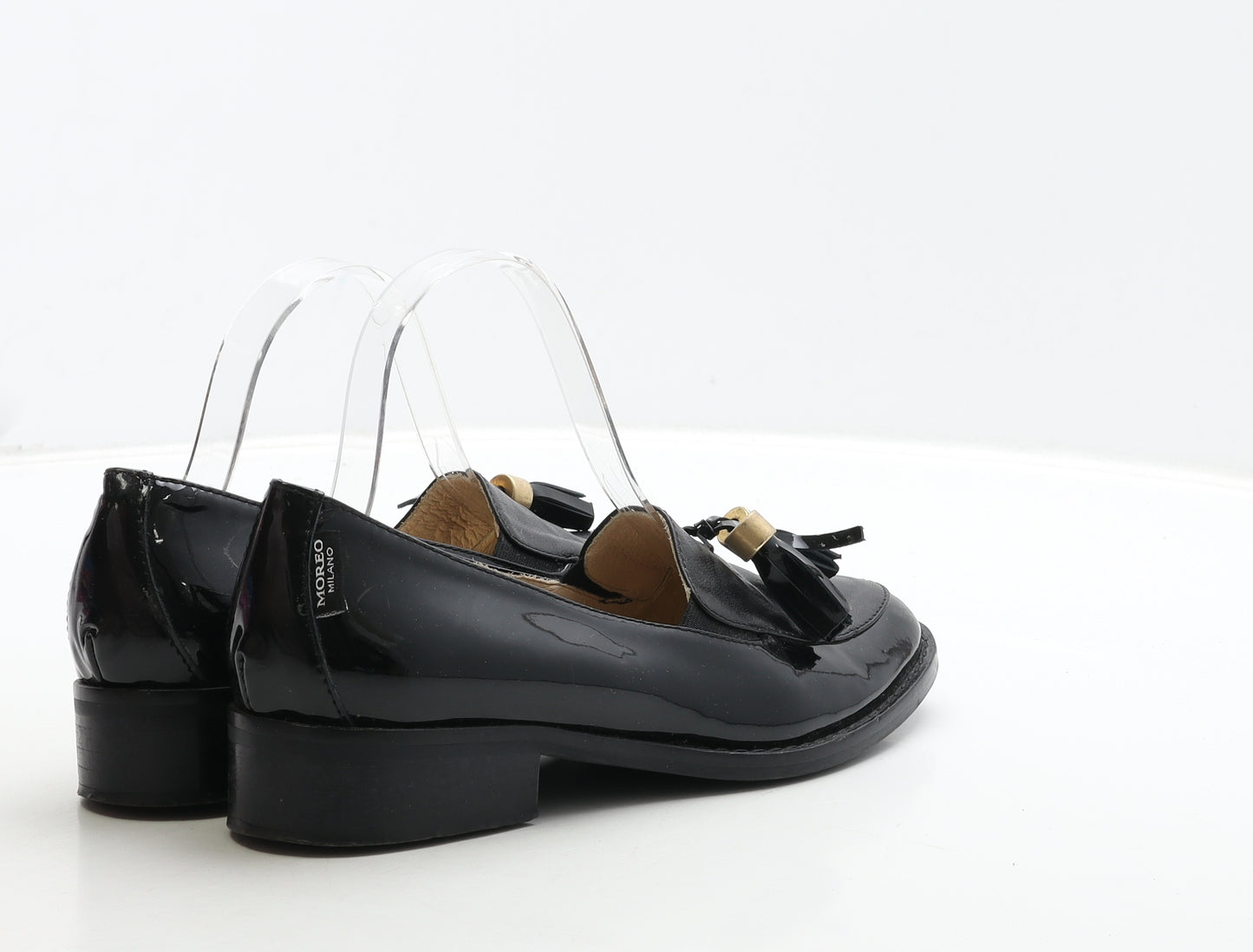 Marco Moreo Womens Black Leather Loafer Casual UK 5.5 38.5