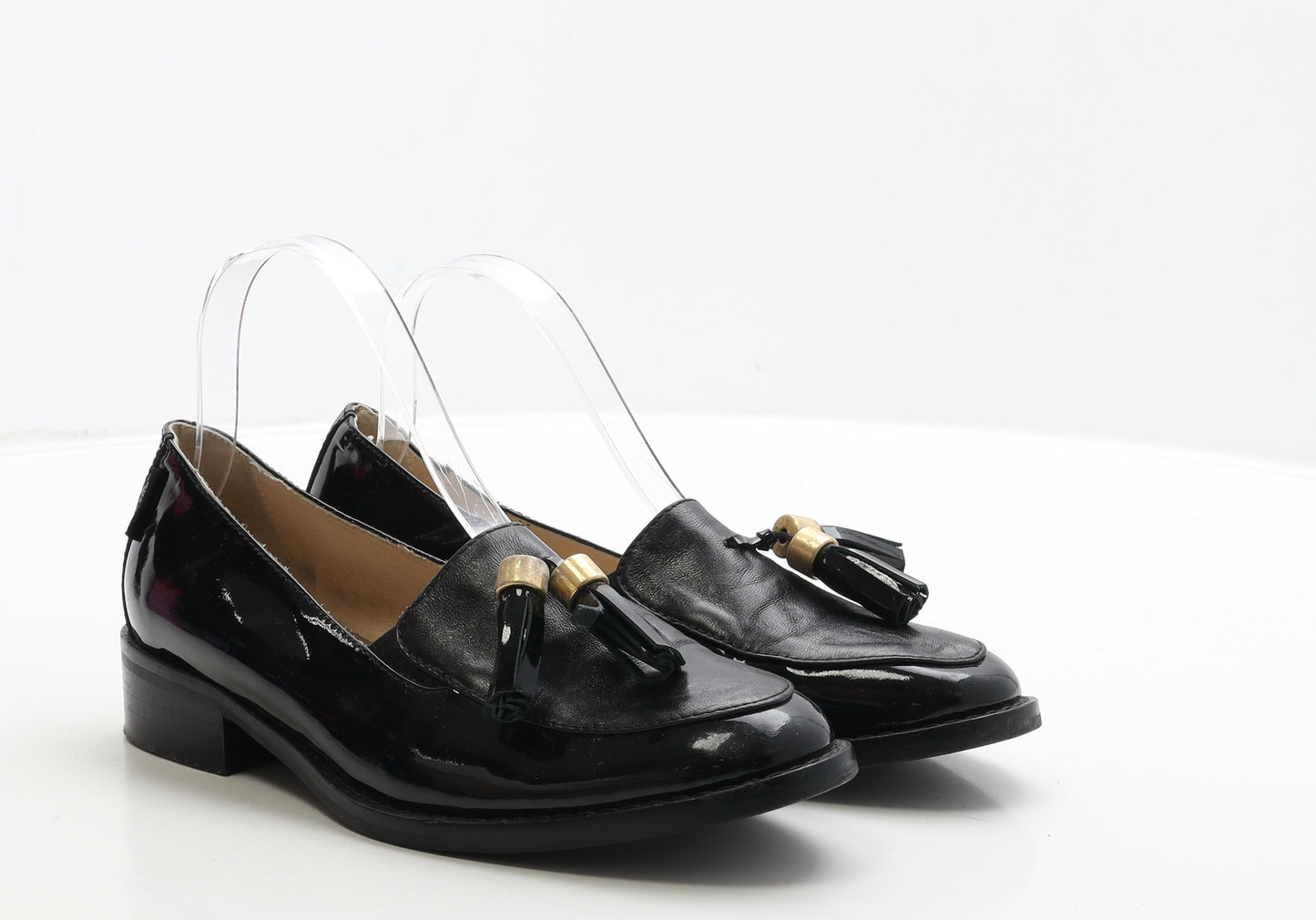 Marco Moreo Womens Black Leather Loafer Casual UK 5.5 38.5