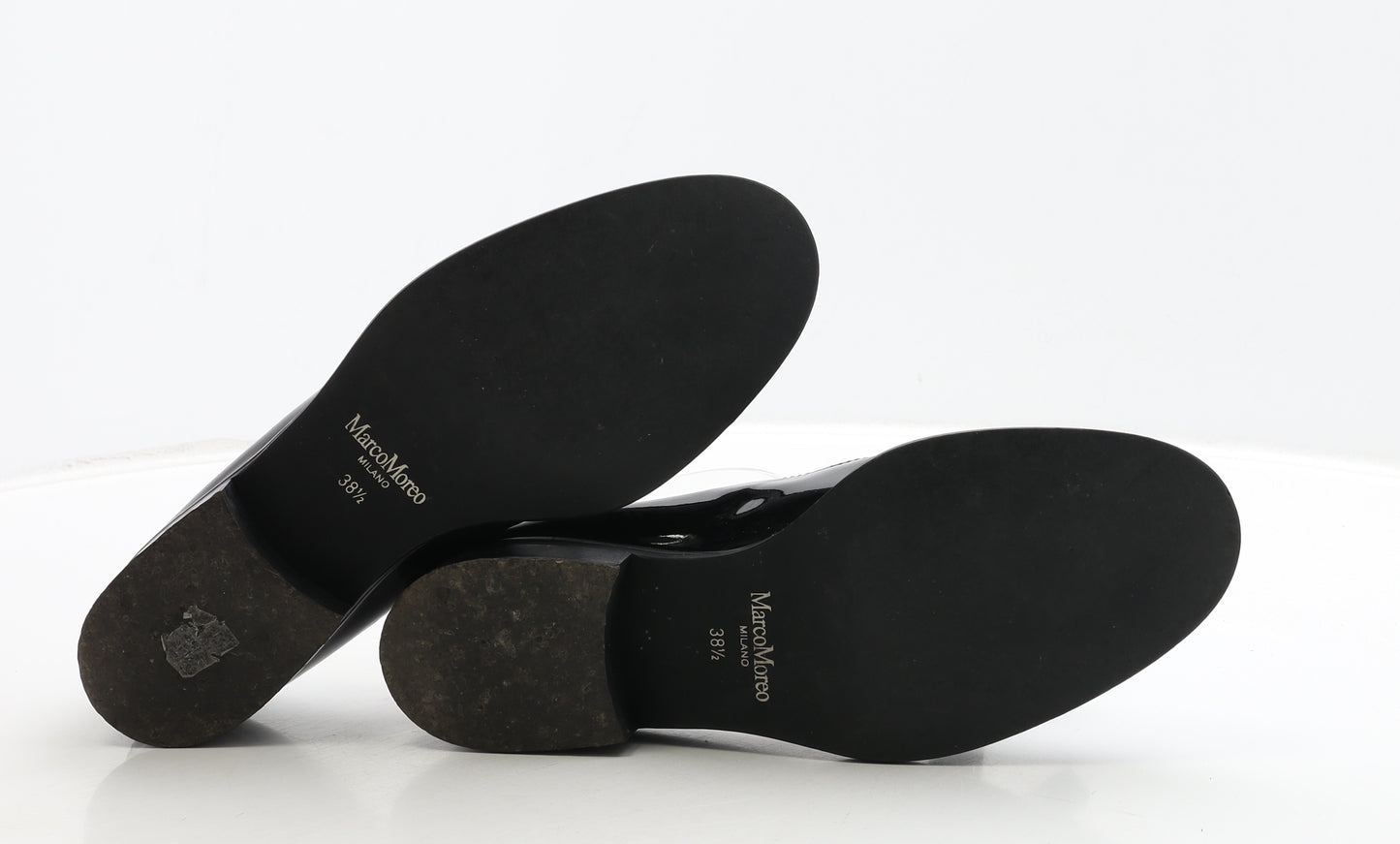 Marco Moreo Womens Black Leather Loafer Casual UK 5.5 38.5