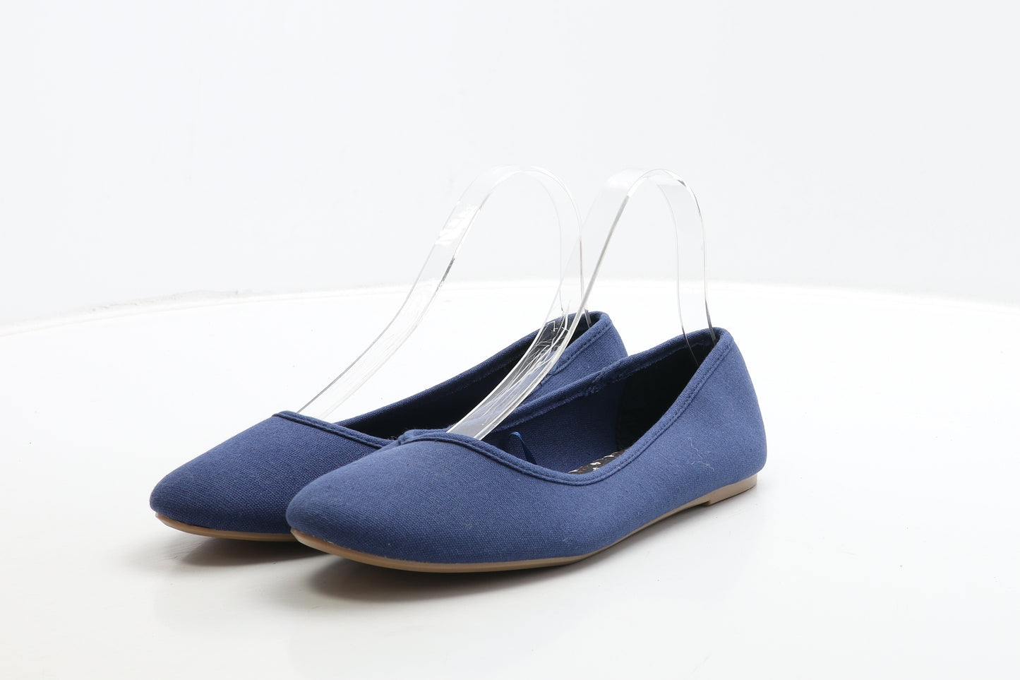 George Womens Blue Fabric Ballet Flat UK 6 39