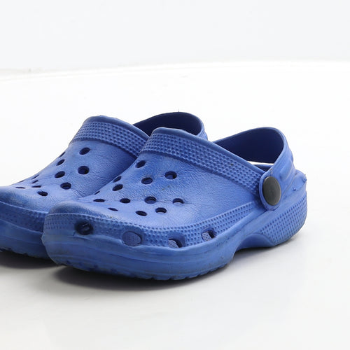 Preworn Boys Blue Rubber Clog Sandal UK 6 23