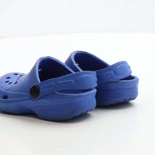 Preworn Boys Blue Rubber Clog Sandal UK 6 23