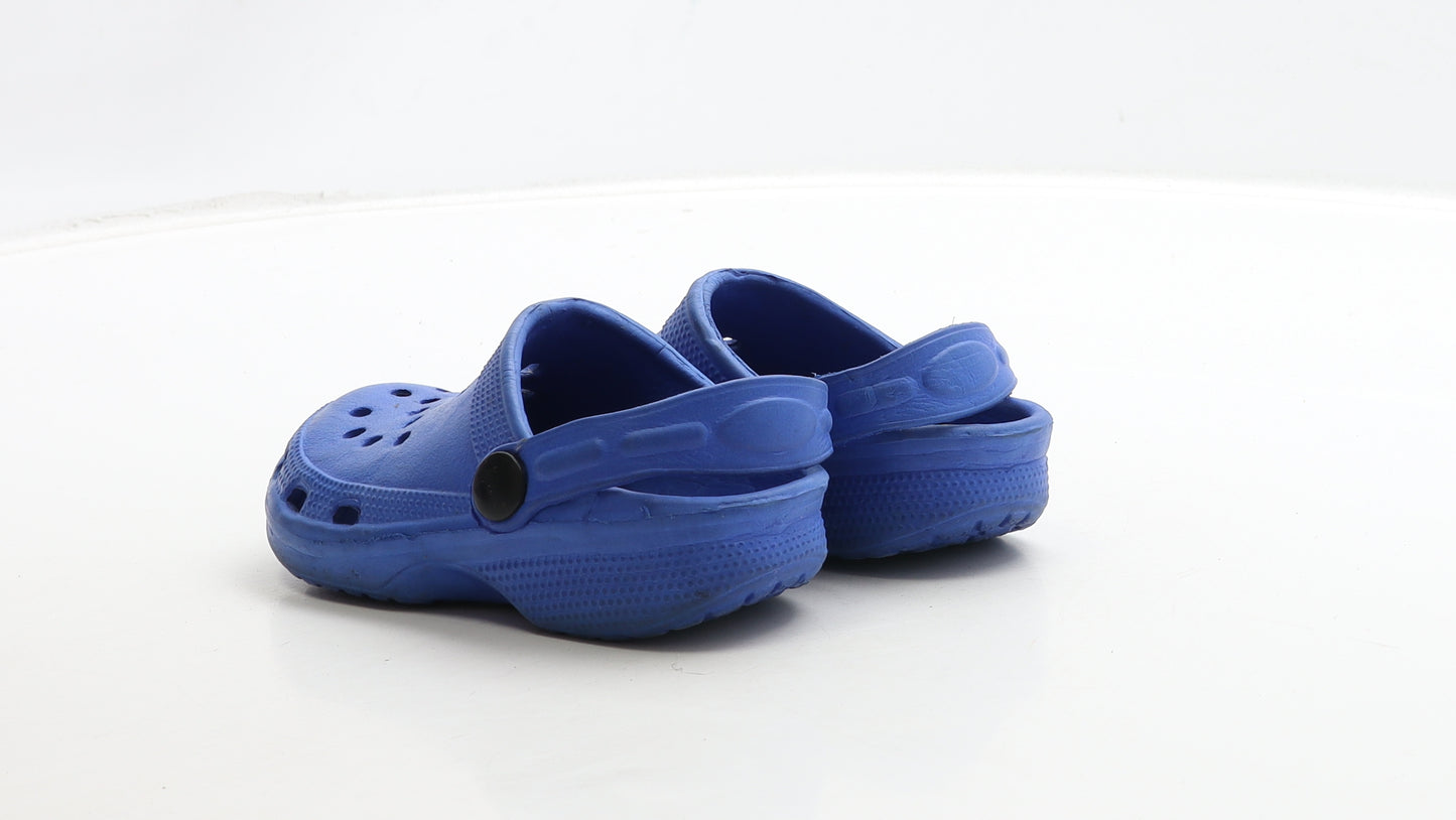 Preworn Boys Blue Rubber Clog Sandal UK 6 23