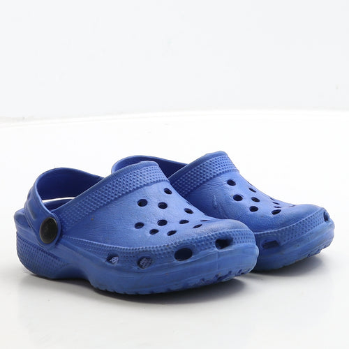 Preworn Boys Blue Rubber Clog Sandal UK 6 23