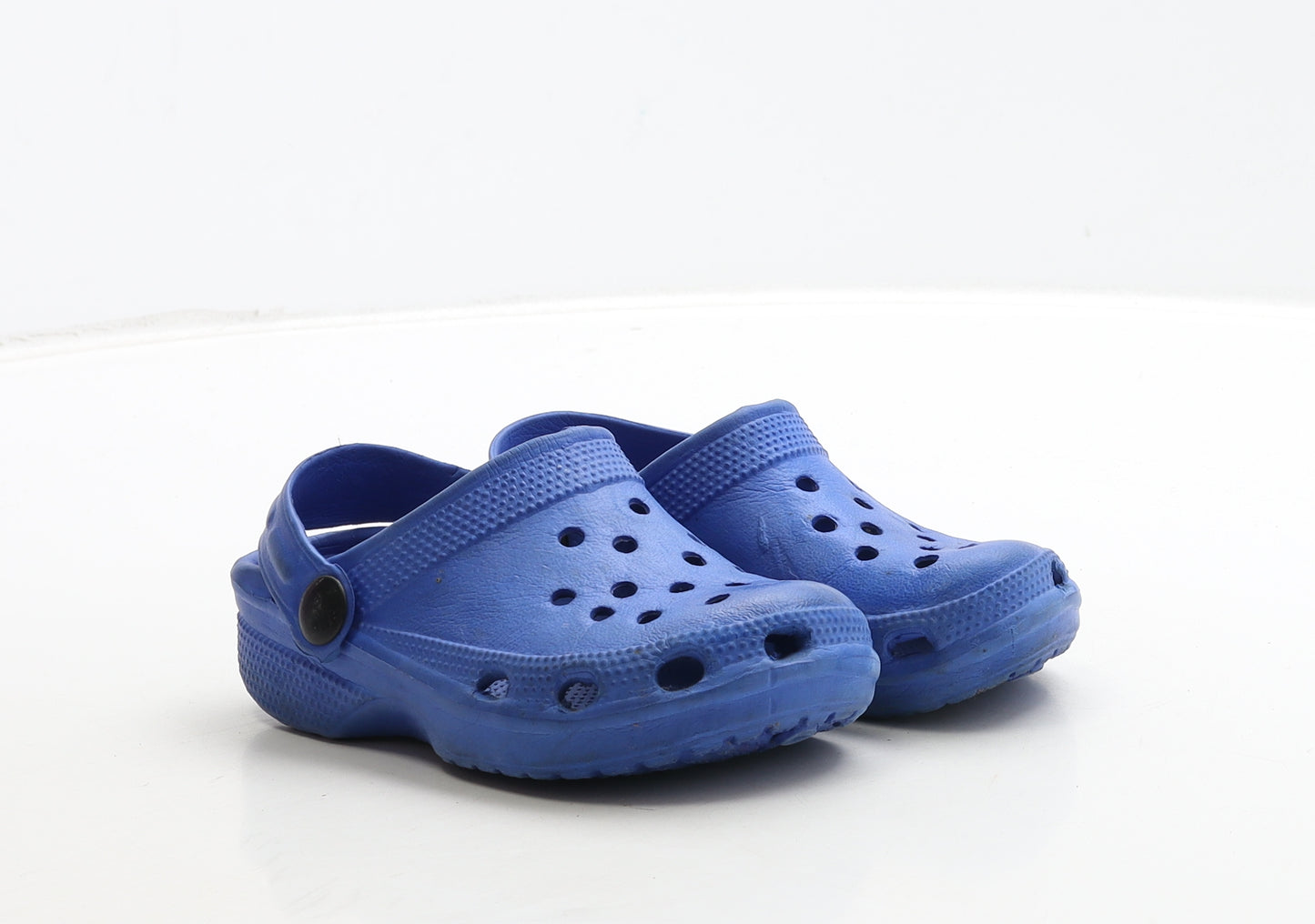 Preworn Boys Blue Rubber Clog Sandal UK 6 23