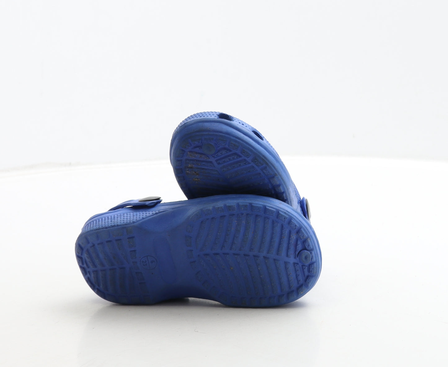 Preworn Boys Blue Rubber Clog Sandal UK 6 23