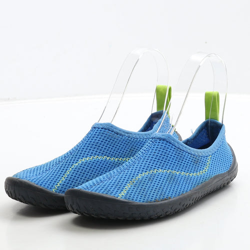 Preworn Boys Blue Polyester Slip On Casual UK 13 32 - Aqua Shoes