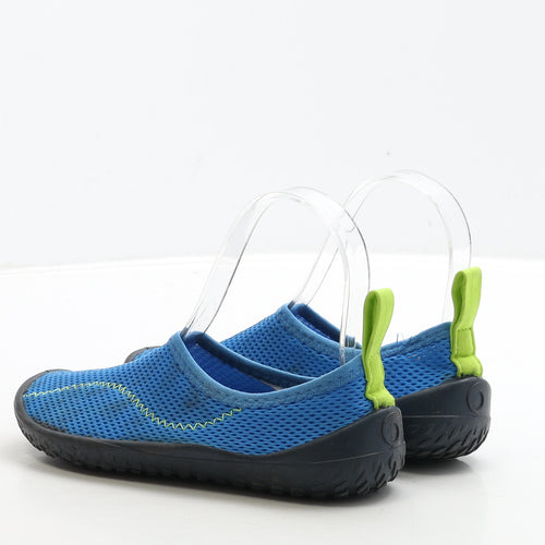 Preworn Boys Blue Polyester Slip On Casual UK 13 32 - Aqua Shoes