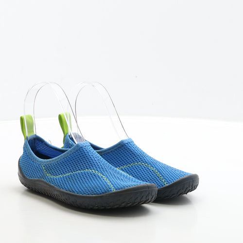 Preworn Boys Blue Polyester Slip On Casual UK 13 32 - Aqua Shoes