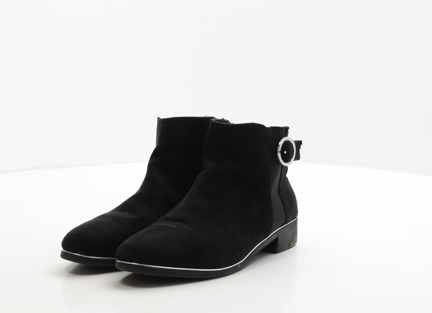 Primark Womens Black Suede Chelsea Boot UK 4 37