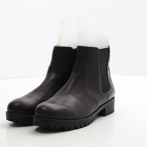 H&M Womens Brown Leather Chelsea Boot UK 5 38