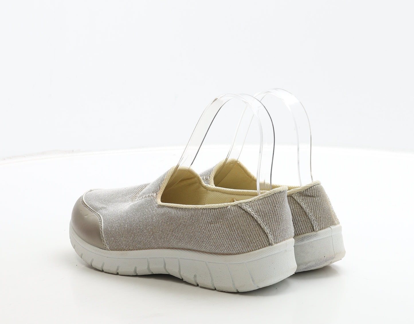 Preworn Womens Gold Polyester Trainer UK 4 37