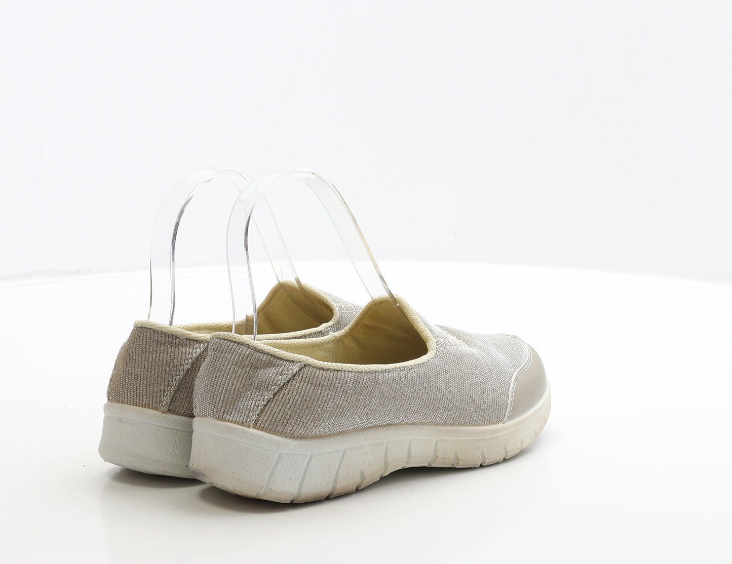 Preworn Womens Gold Polyester Trainer UK 4 37