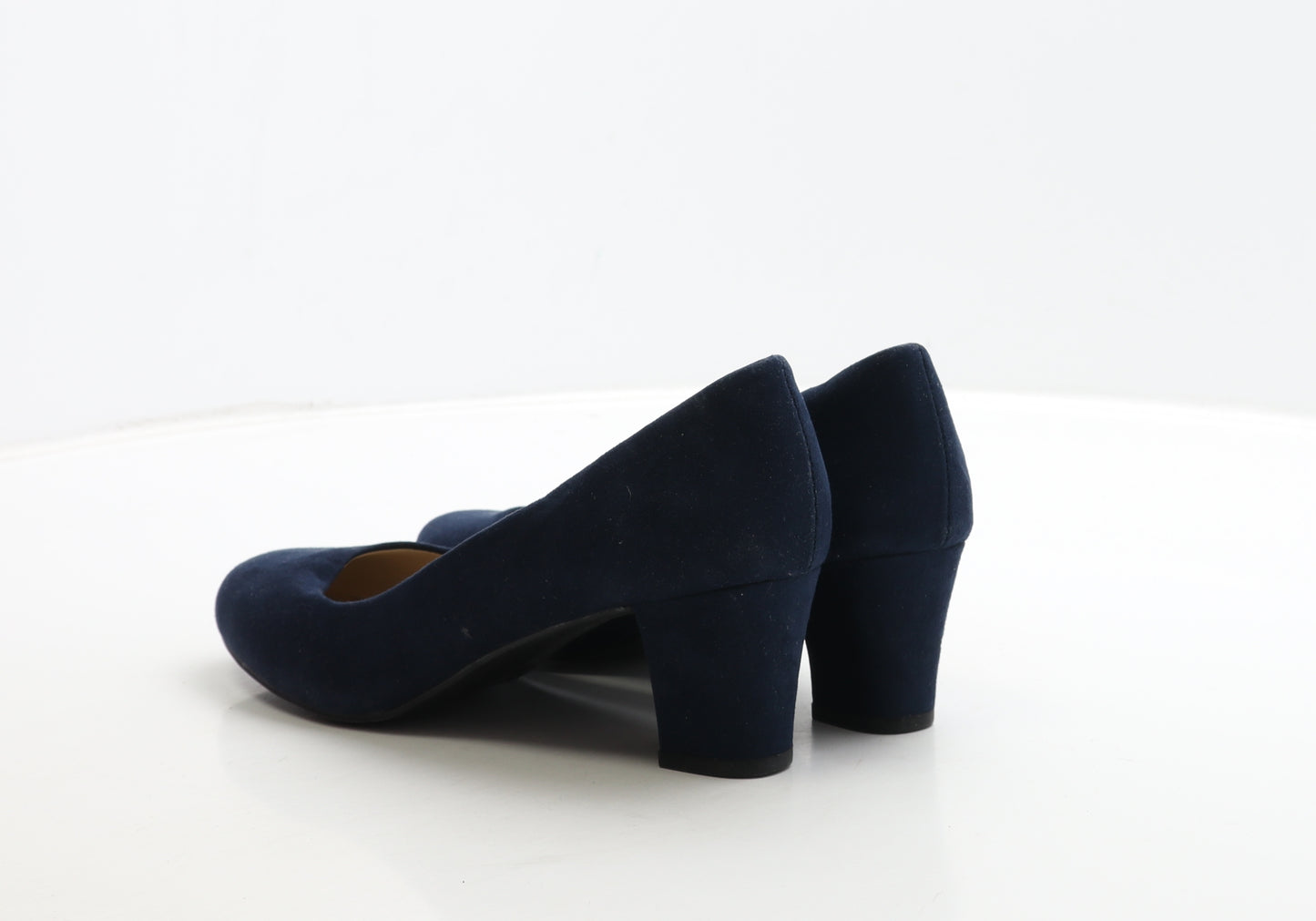 Lilley Womens Blue Suede Court Heel UK 6