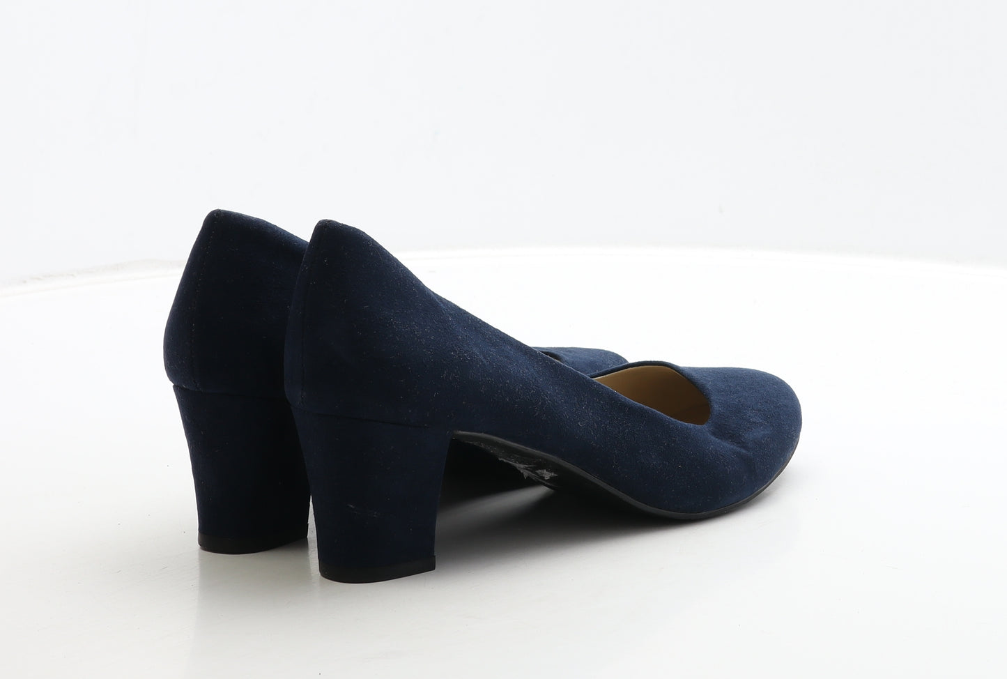 Lilley Womens Blue Suede Court Heel UK 6