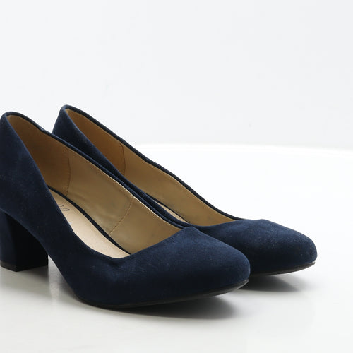Lilley Womens Blue Suede Court Heel UK 6