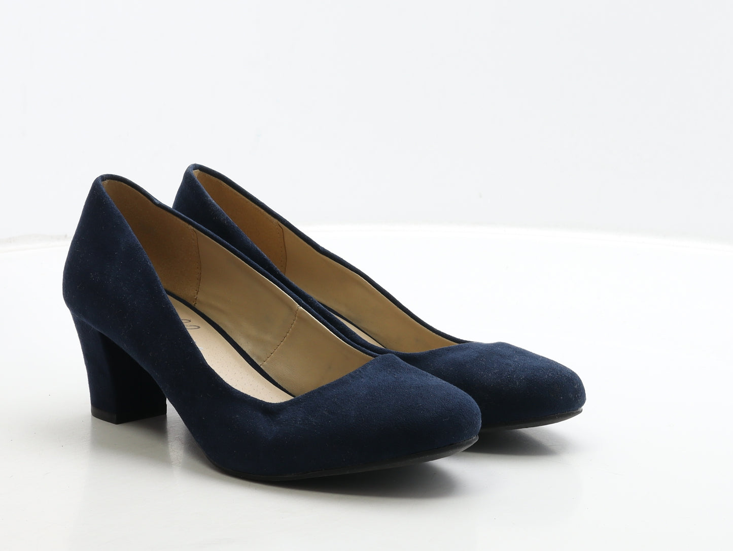 Lilley Womens Blue Suede Court Heel UK 6