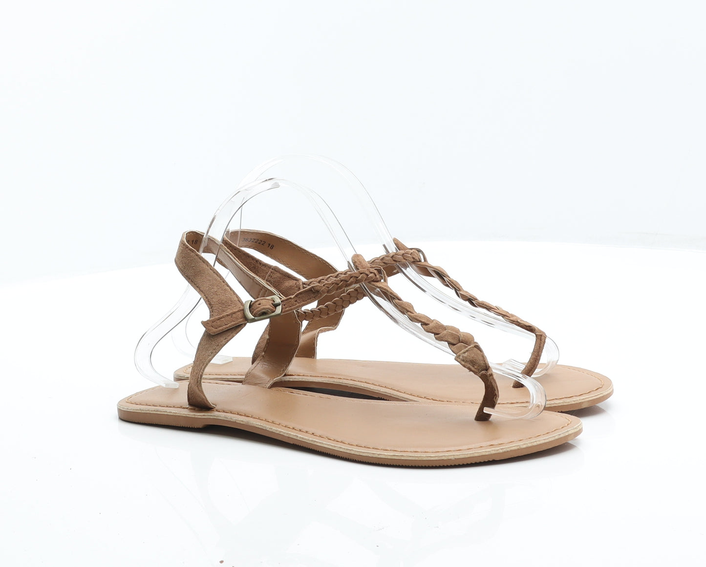 New Look Womens Brown Leather Flat UK 7 40