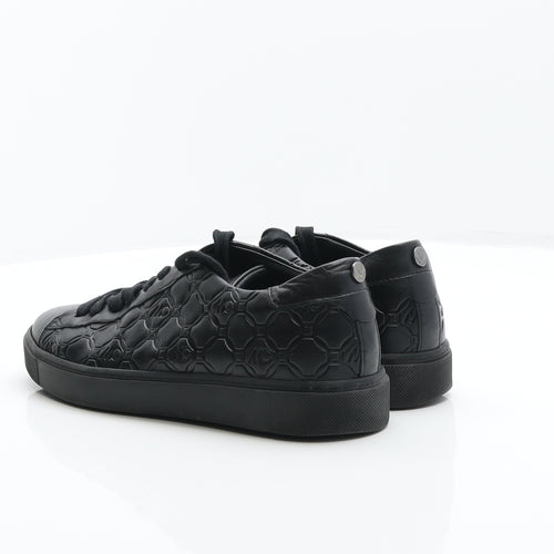 Marc Cain Womens Black Geometric Leather Trainer UK 5