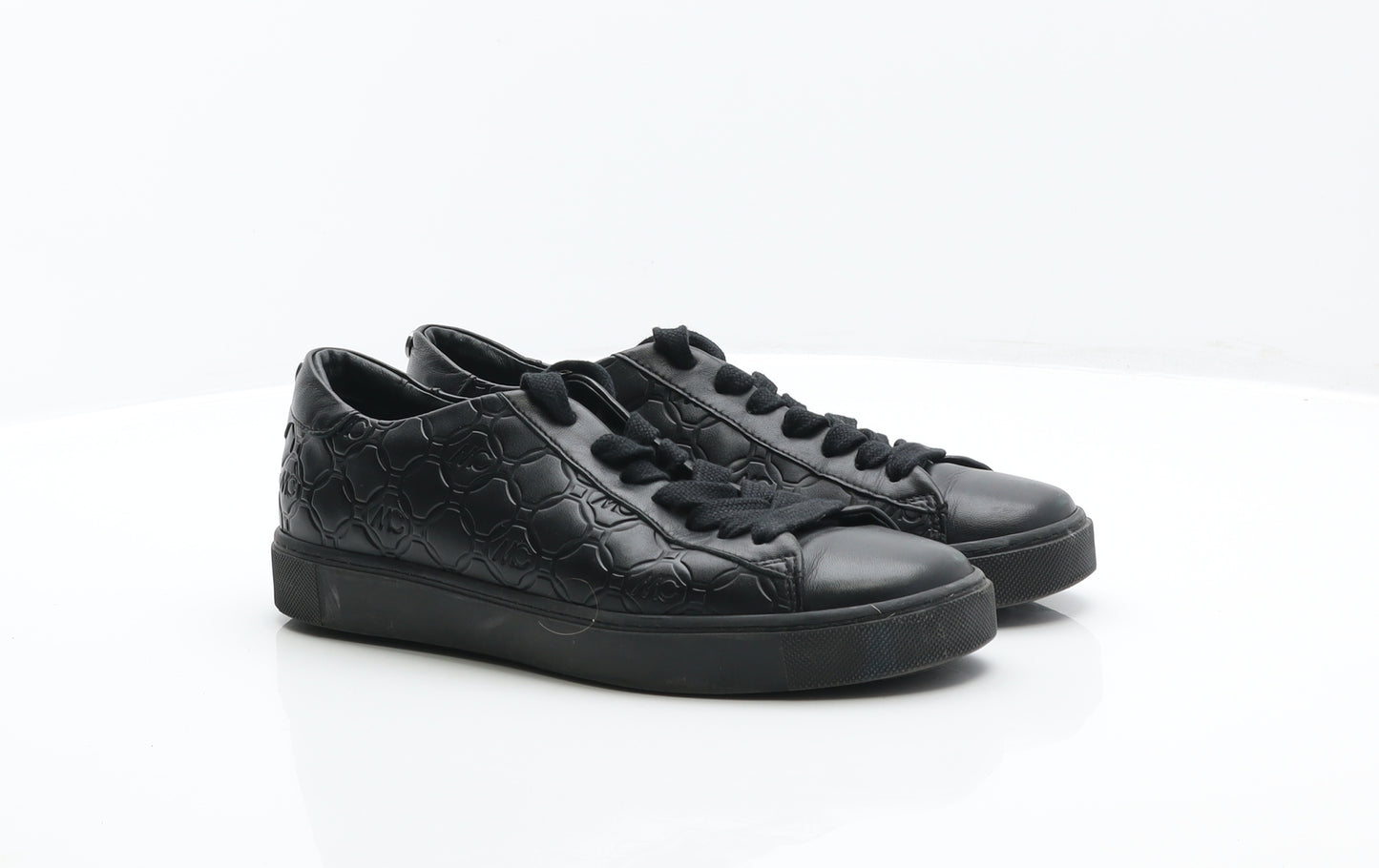 Marc Cain Womens Black Geometric Leather Trainer UK 5