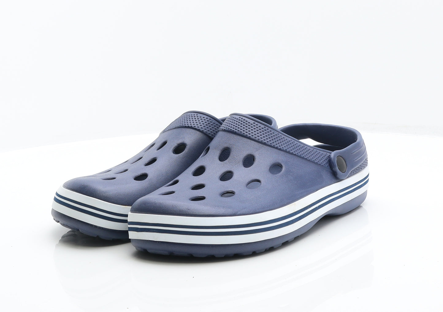 Clogs Mens Blue Rubber Slip On Sandal UK 8