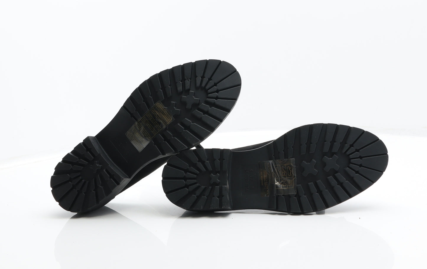 Primark Womens Black Leather Loafer Flat UK 4 37