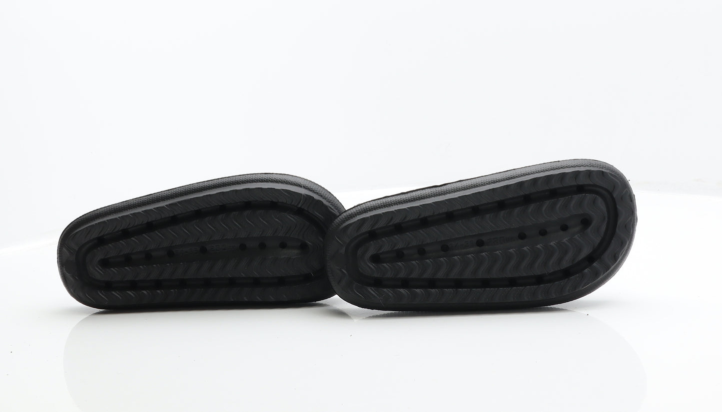 Preworn Womens Black Rubber Slider Sandal UK 2.5 34