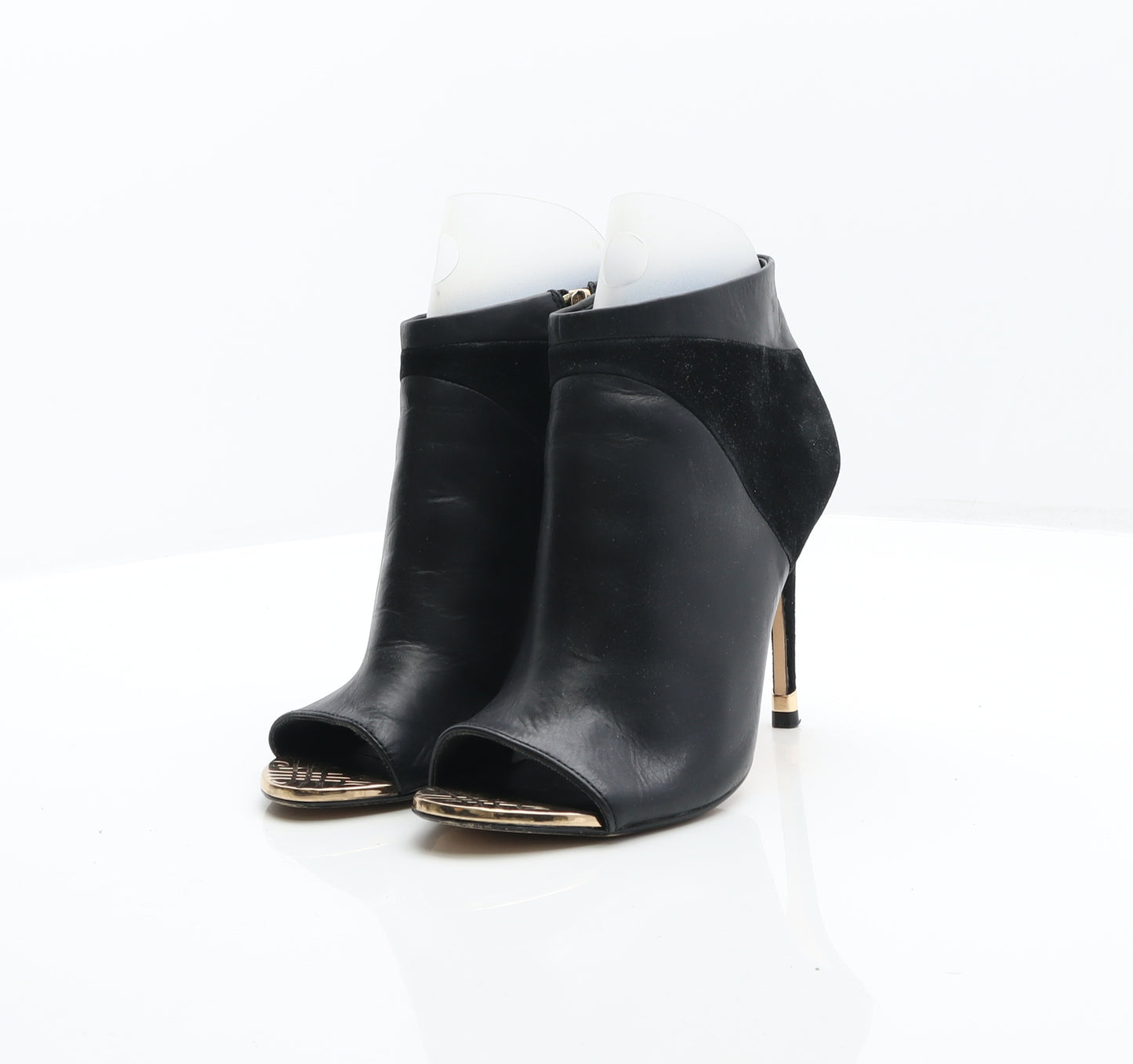 BiBA Womens Black Leather Bootie Boot UK 6 39