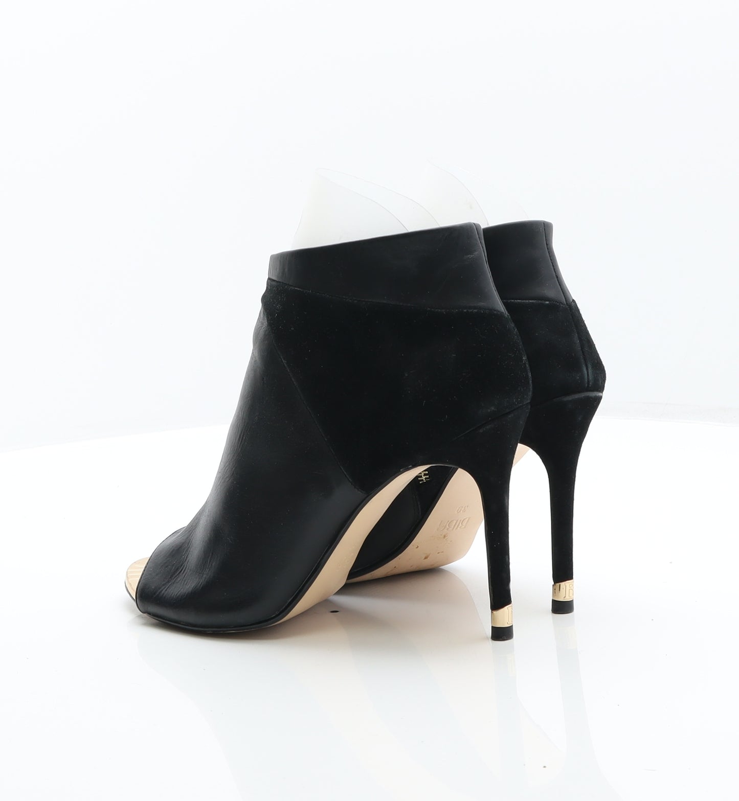 BiBA Womens Black Leather Bootie Boot UK 6 39