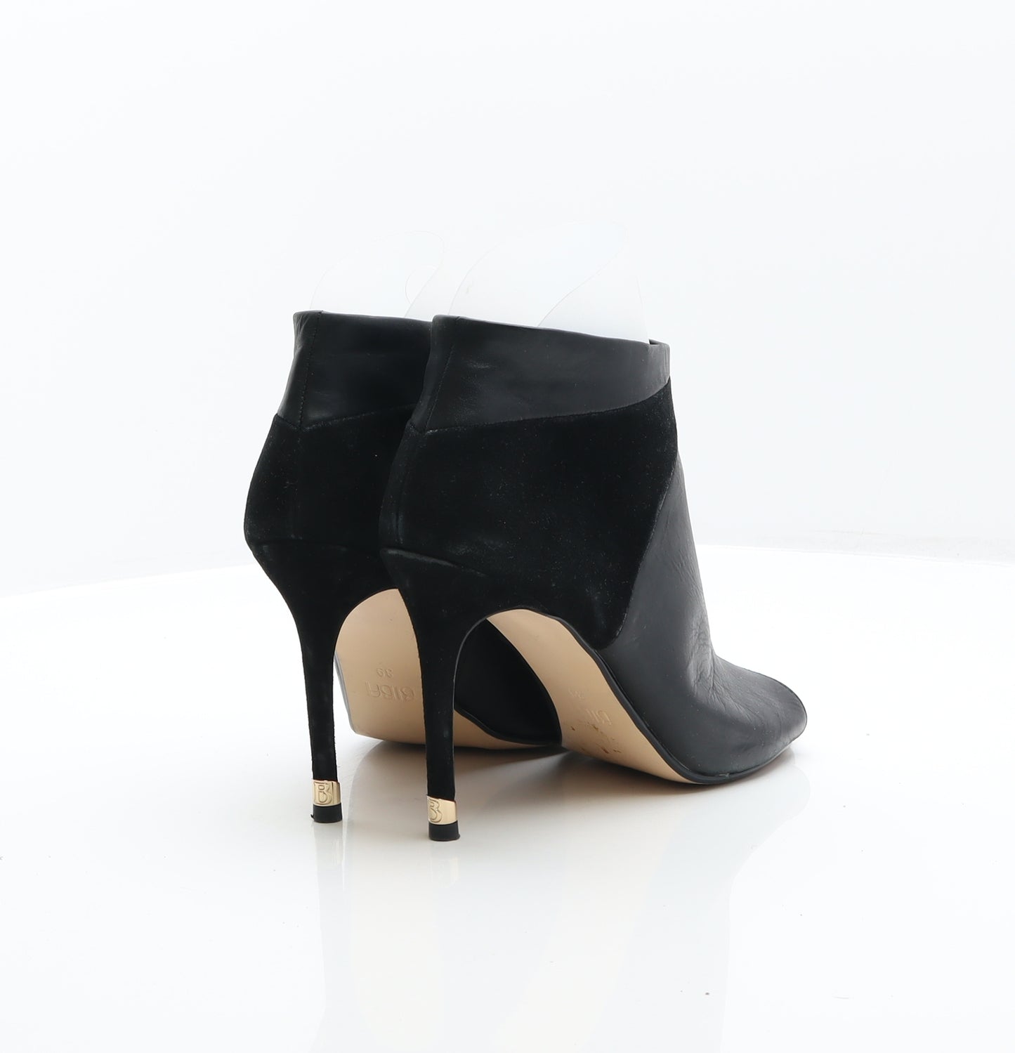 BiBA Womens Black Leather Bootie Boot UK 6 39
