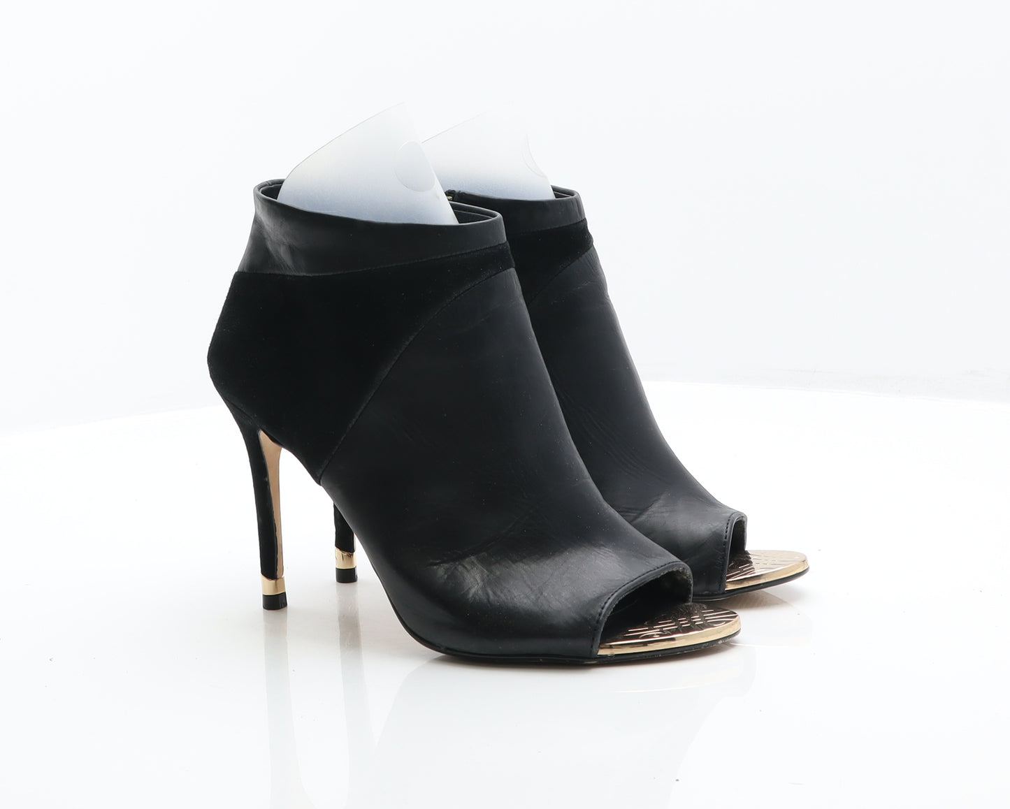 BiBA Womens Black Leather Bootie Boot UK 6 39
