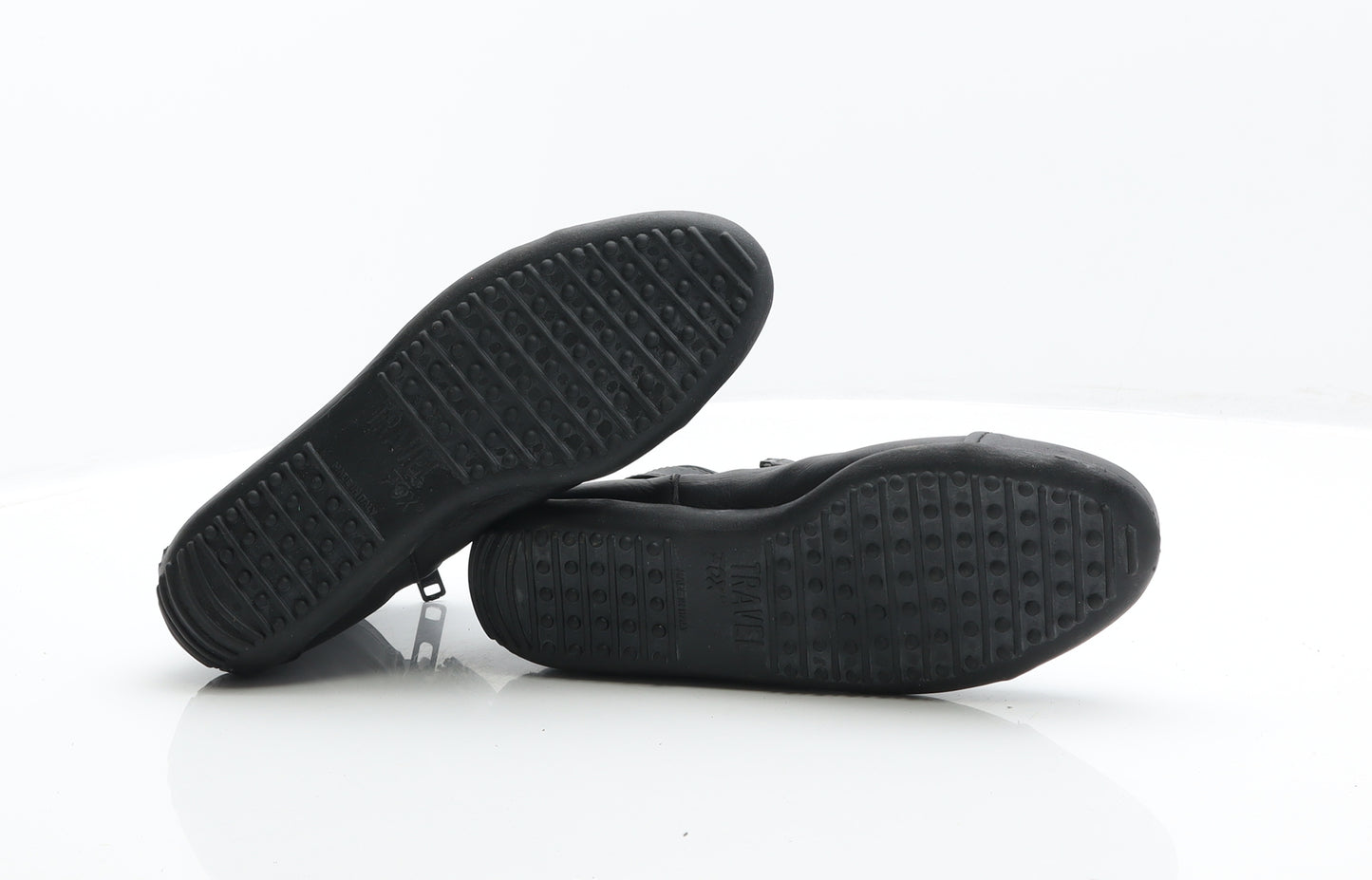 Travel Fox Womens Black Leather Trainer UK 4 37