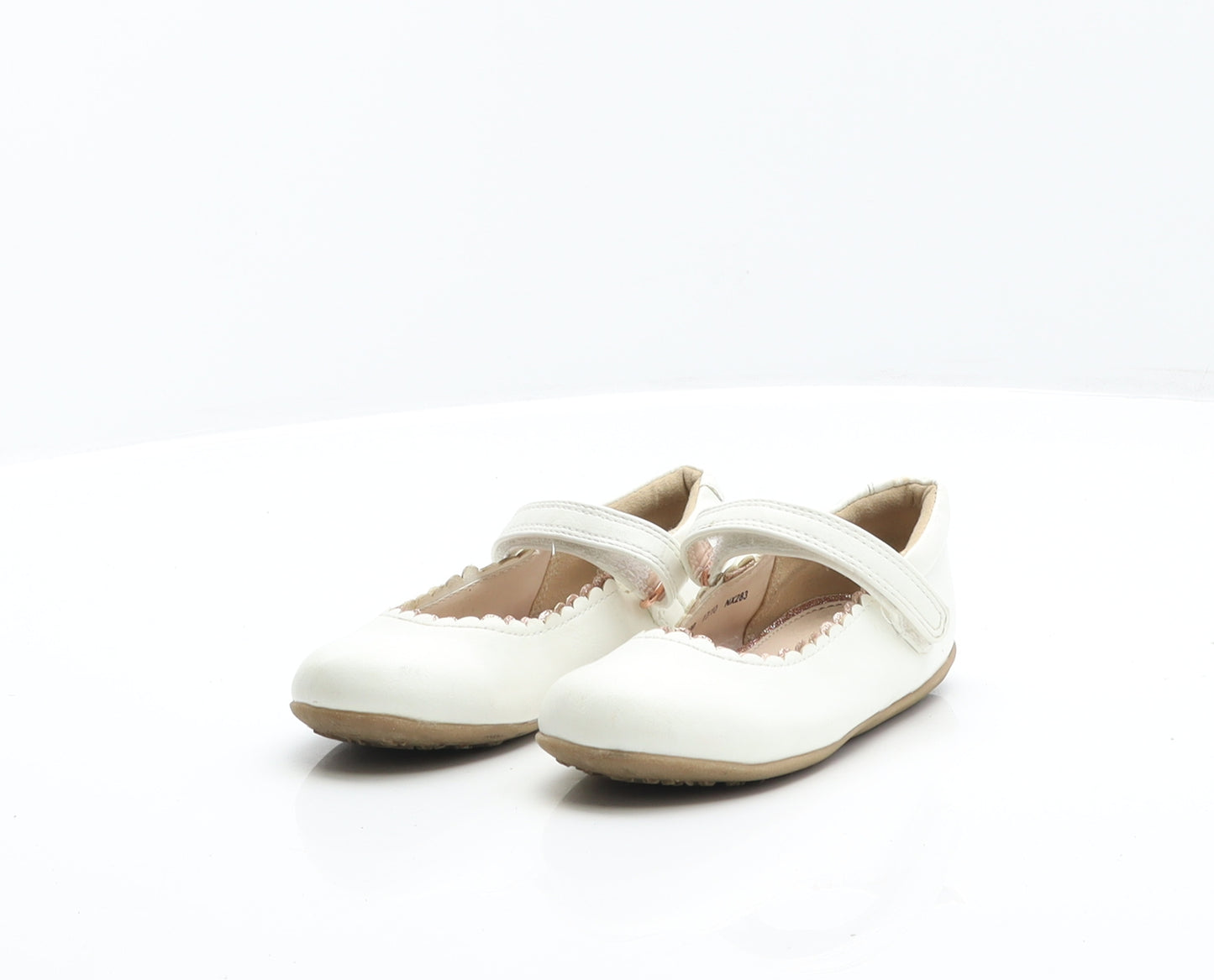 NEXT Girls White Leather Mary Jane Flat UK 7