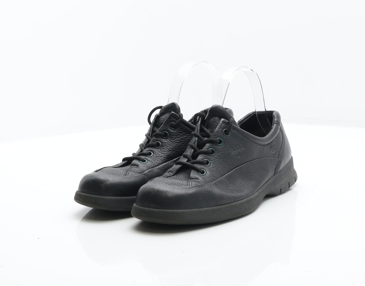 ECCO Mens Black Leather Trainer UK 6 39