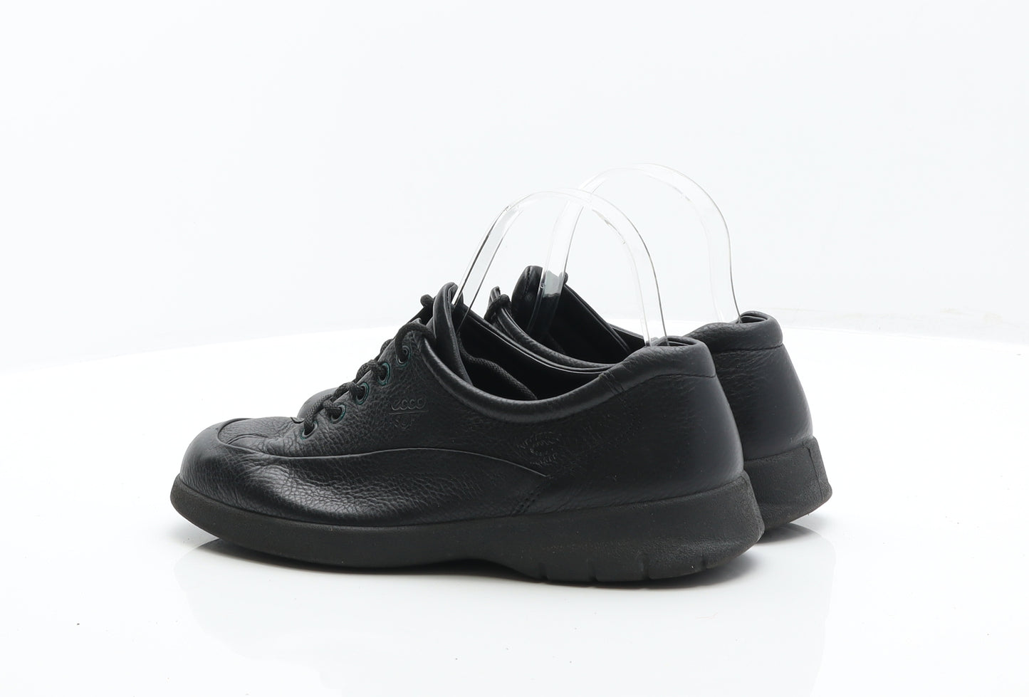 ECCO Mens Black Leather Trainer UK 6 39