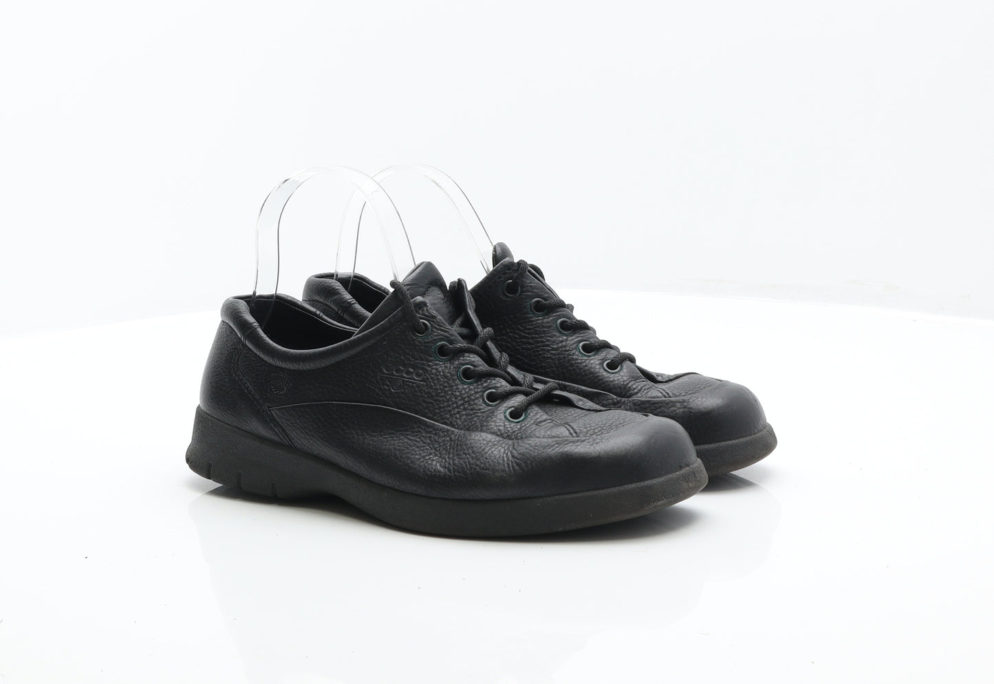 ECCO Mens Black Leather Trainer UK 6 39