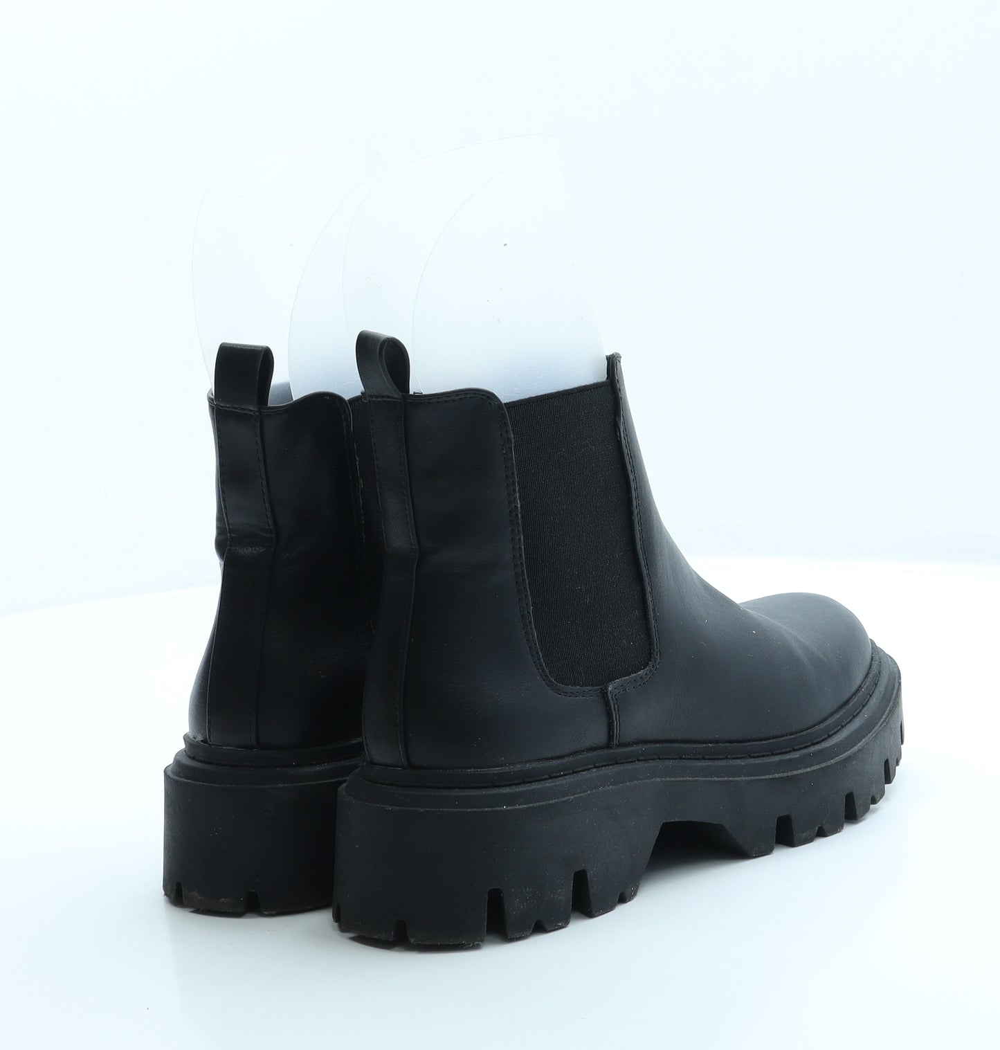 Primark Womens Black Leather Chelsea Boot UK 4 37 US 6