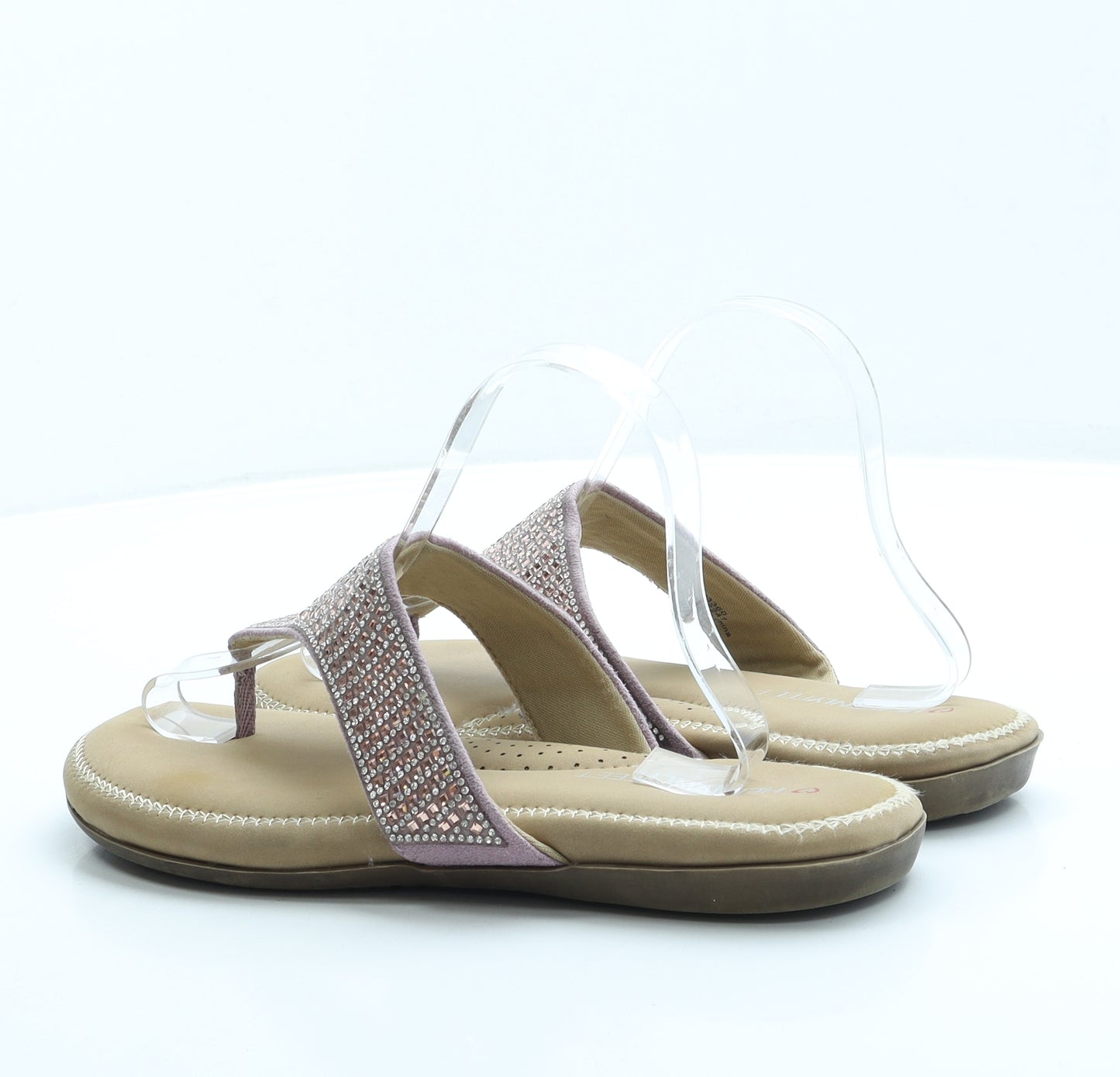 Heavenly Feet Womens Pink Polyester Thong Sandal UK 6 39