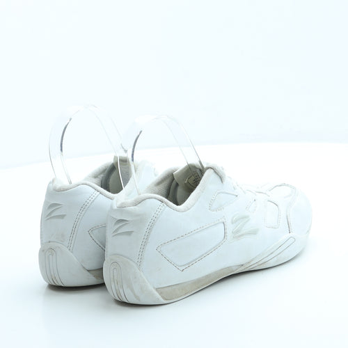 Zephz Girls White Leather Trainer UK 2.5 35