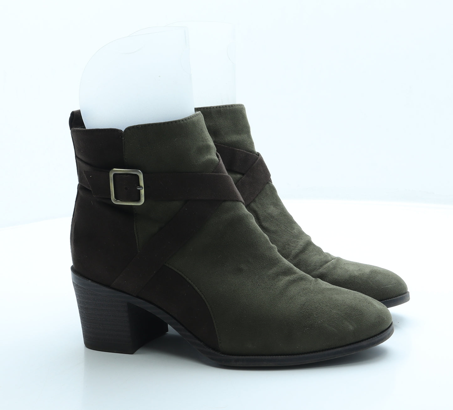 TU Womens Green Suede Bootie Boot UK 6