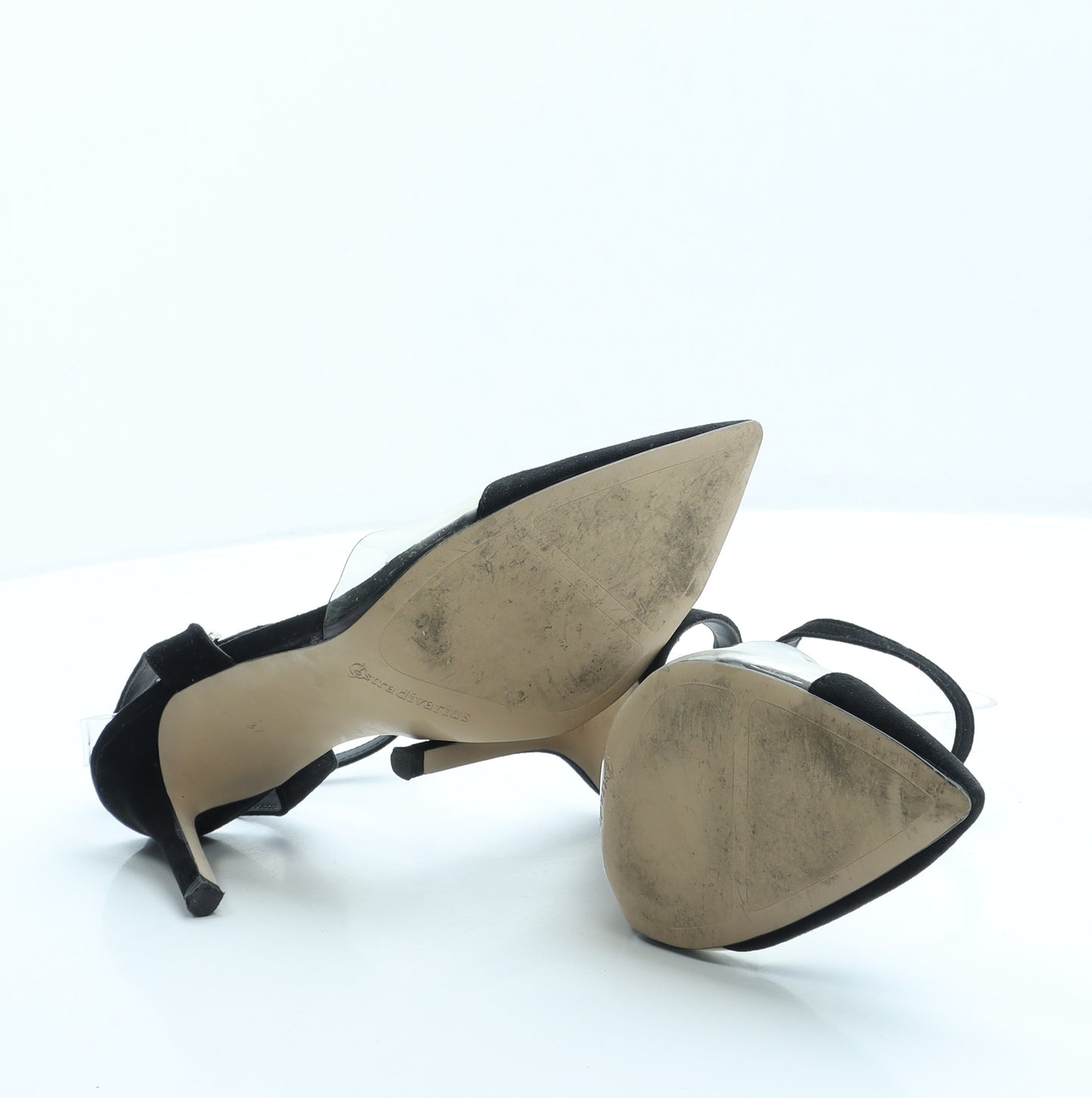 Stradivarius Womens Black Polyester Court Heel UK 4 37