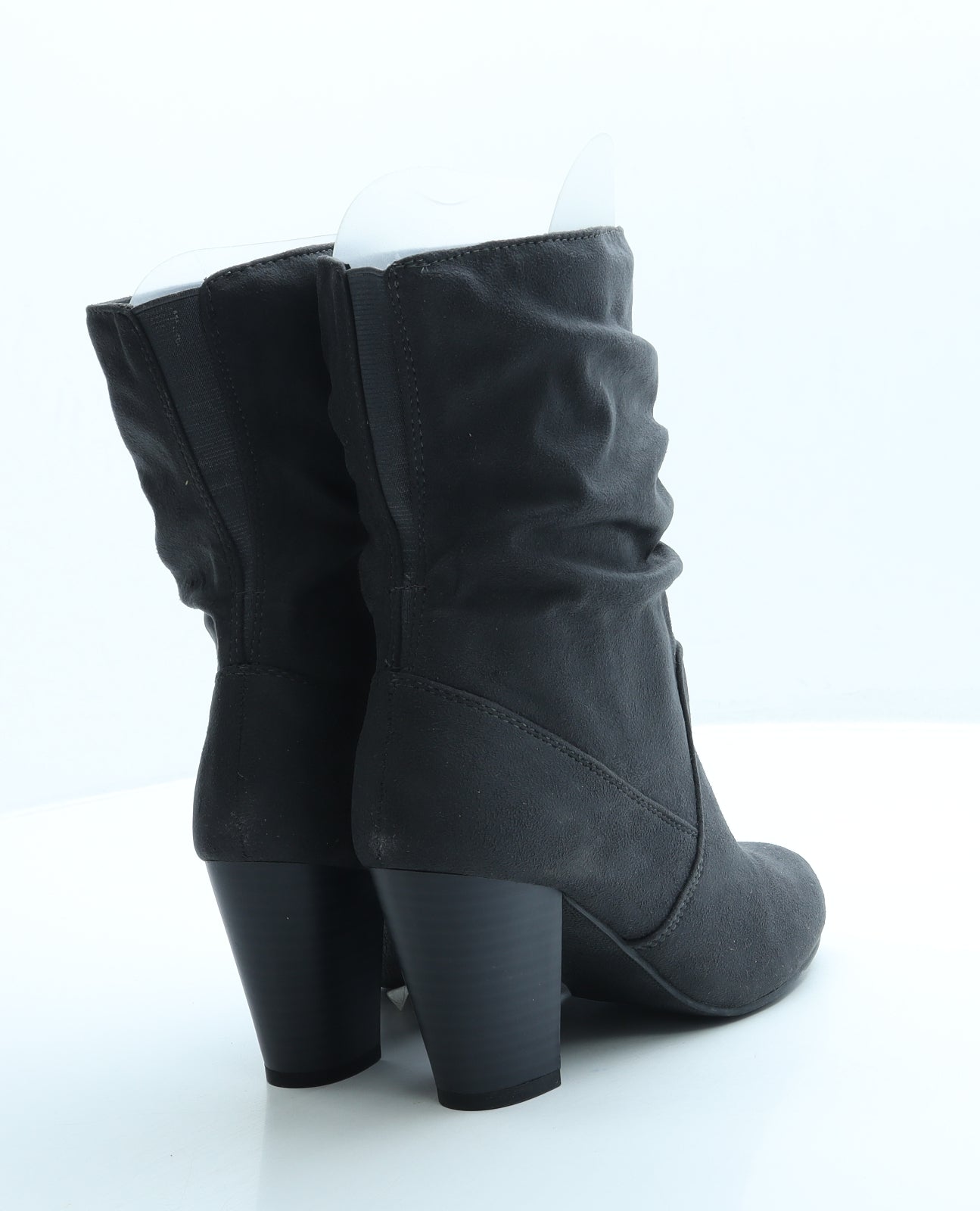 Head Over Heels Womens Grey Suede Sock Boot UK 5 38 US 7