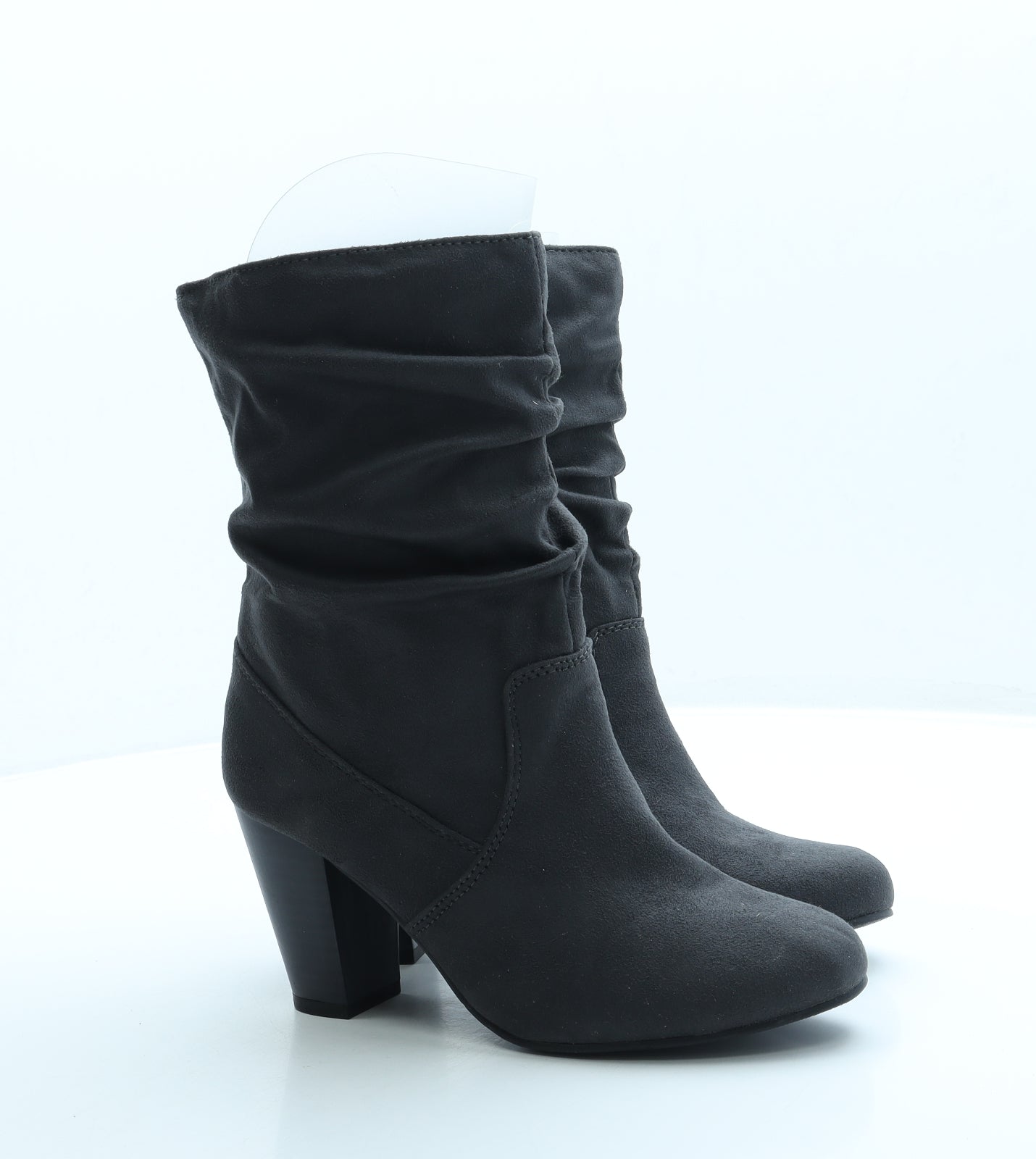 Head Over Heels Womens Grey Suede Sock Boot UK 5 38 US 7